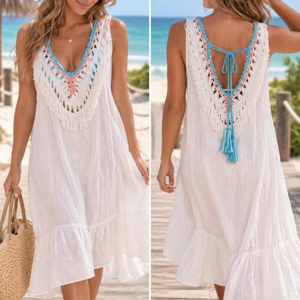 Cupshe white coverup dress